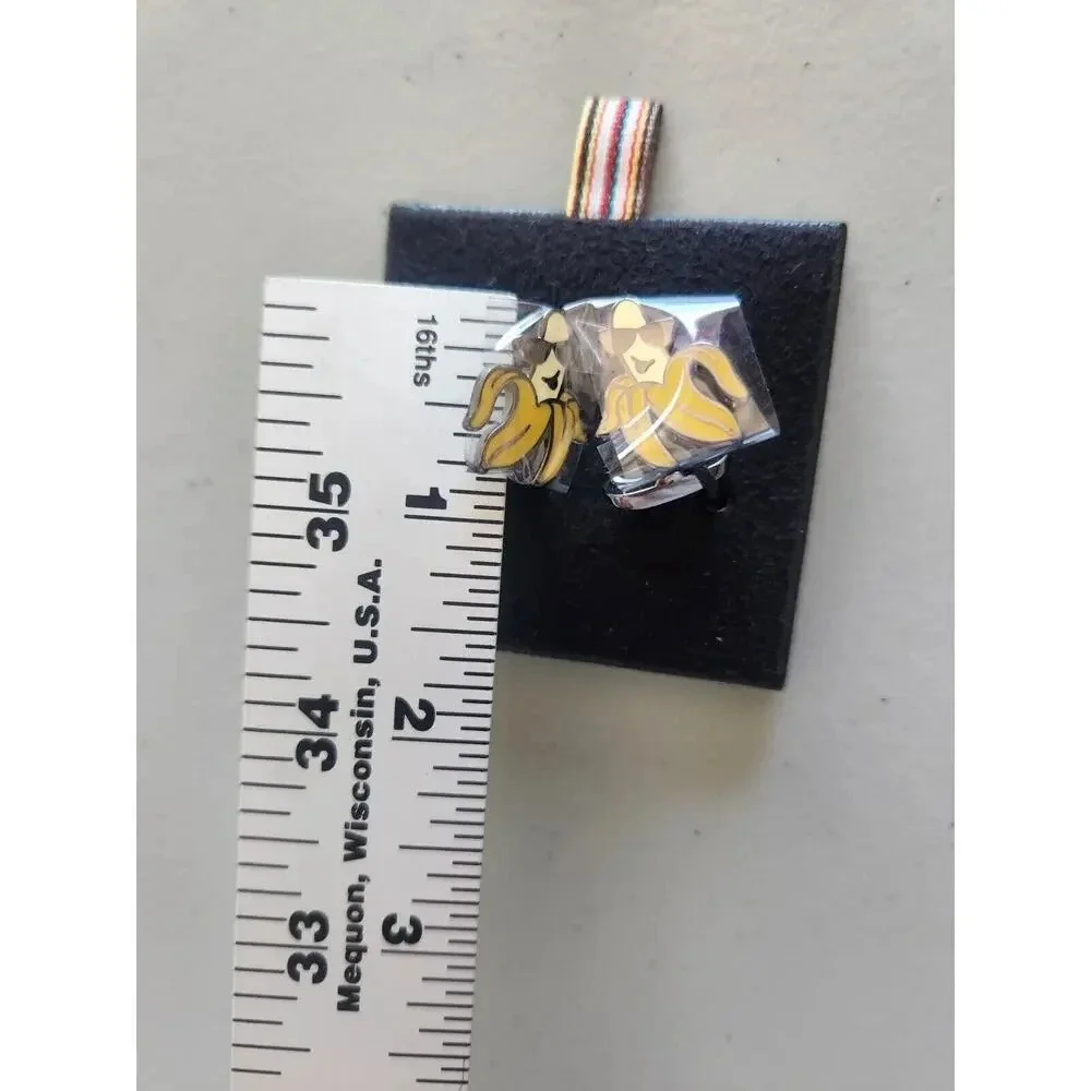 NIB Paul Smith Metal CUFFLINKS Banana with Sunglasses